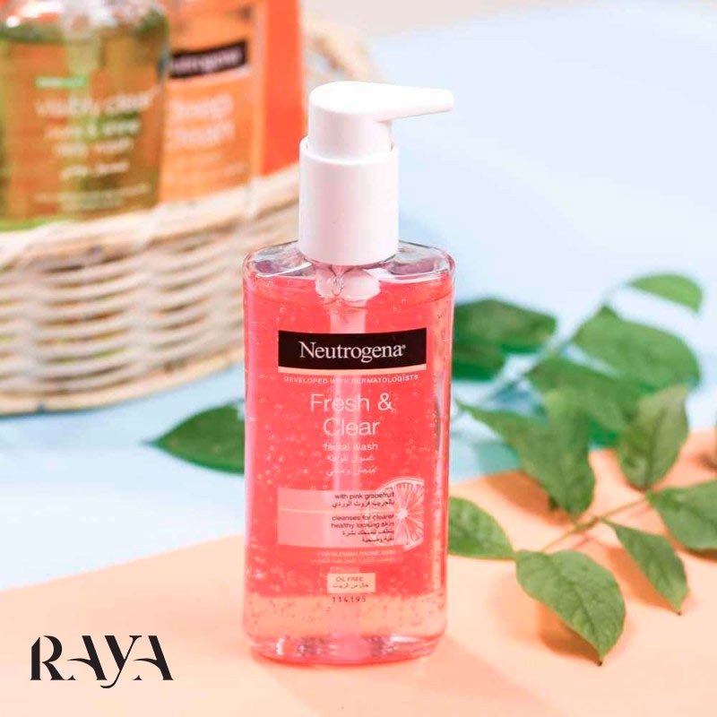ژل شستشوی صورت طراوت بخش نوتروژینا حاوی عصاره گریپ فروت Neutrogena Fresh & Clear Facial Wash with Pink Grapefruit
